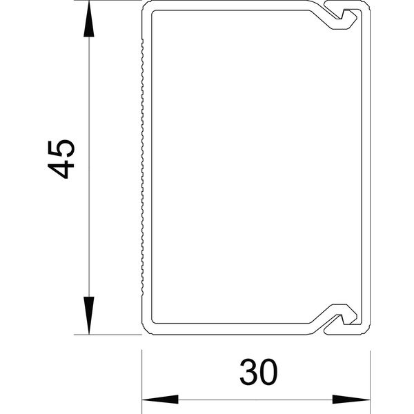 WDKH-30045LGR Wall trunking system halogen-free 30x45x2000 image 2