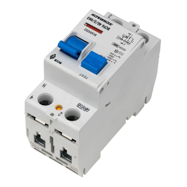 Residual current circuit breaker 40A, 2-p, 30mA,type AC, 6kA image 7