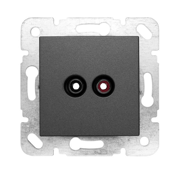 Audio socket, anthracite image 1
