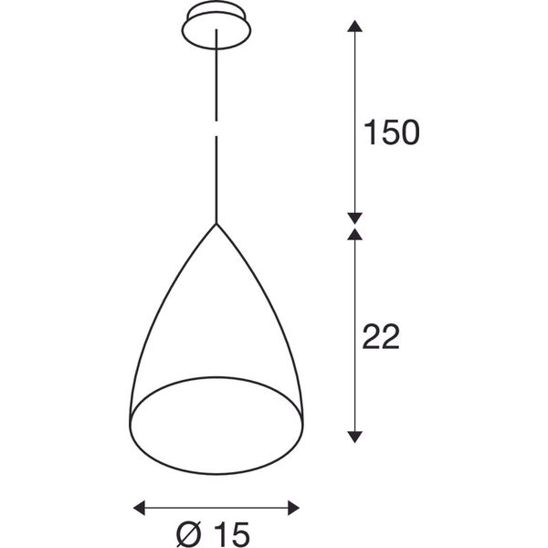 TONGA IV pendulum lamp with canopy E14, max.60W, silvergrey image 3
