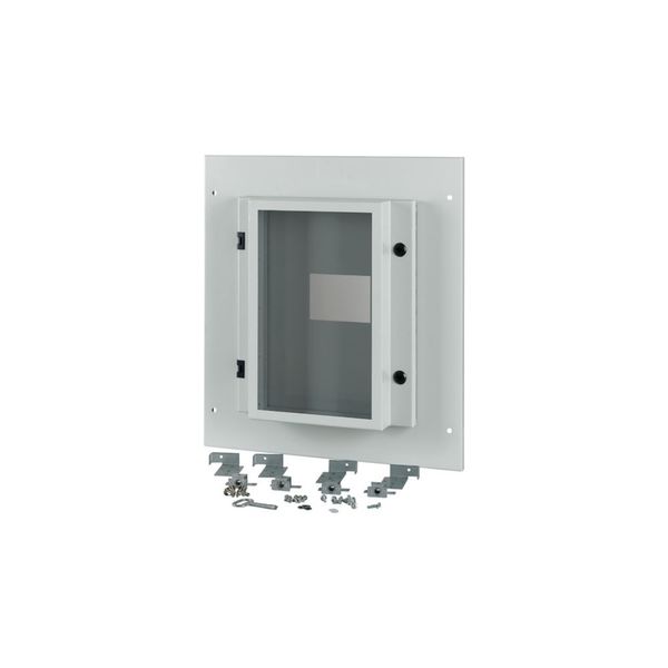 Front plate, NZM4, 4p, fixed with mechanical interlock, W=600mm, IP55, grey image 3