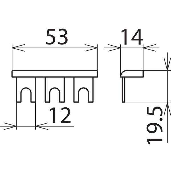 Busbar / modular wiring system single-phase, three-pole Cu/16mm² image 2