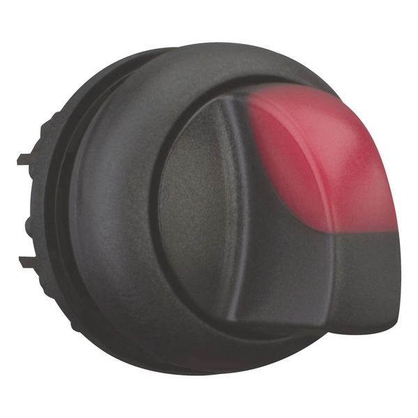 Illuminated selector switch actuator, RMQ-Titan, With thumb-grip, momentary, 3 positions, red, Bezel: black image 7