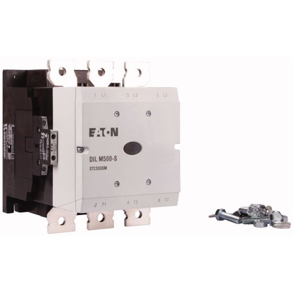 Contactor, 380 V 400 V 265 kW, 2 N/O, 2 NC, 110 - 120 V 50/60 Hz, AC operation, Screw connection image 4