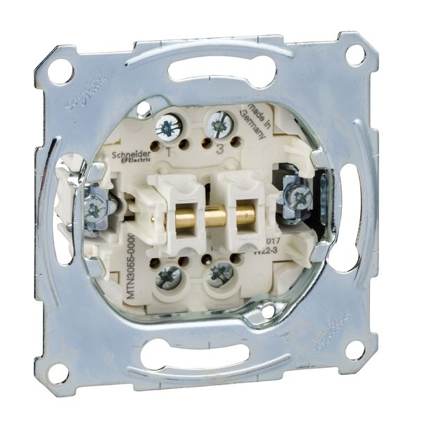 Double pbtn insrt make contact 1 pole, flush-mntd, 10 A, AC 250 V, screw term. image 4