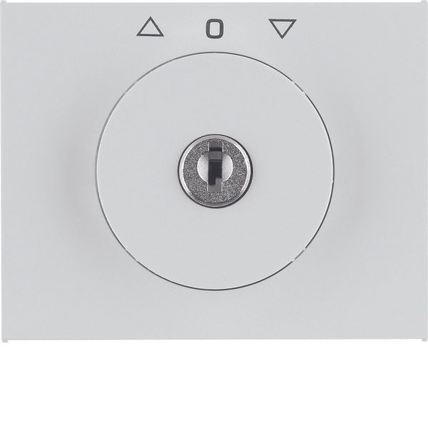 Centre plate lock key switch blinds Berker K.1 polar white, glossy image 1