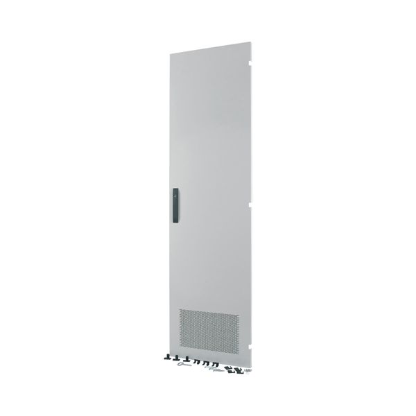 Section door, ventilated IP31, hinges right, HxW = 1800 x 600mm, grey image 2