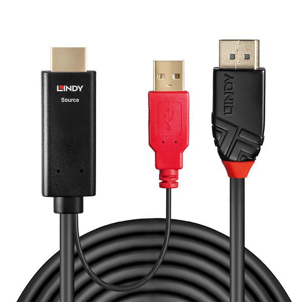 1m Active HDMI® to DisplayPort 4K30Hz Adapter Cable Connects a single HDMI® Source to a DisplayPort Display with a maximum resolution upto 4096x2160@30Hz image 2