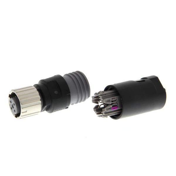 Field assembly connector, Smartclick M12 straight socket (female), 4-p image 4