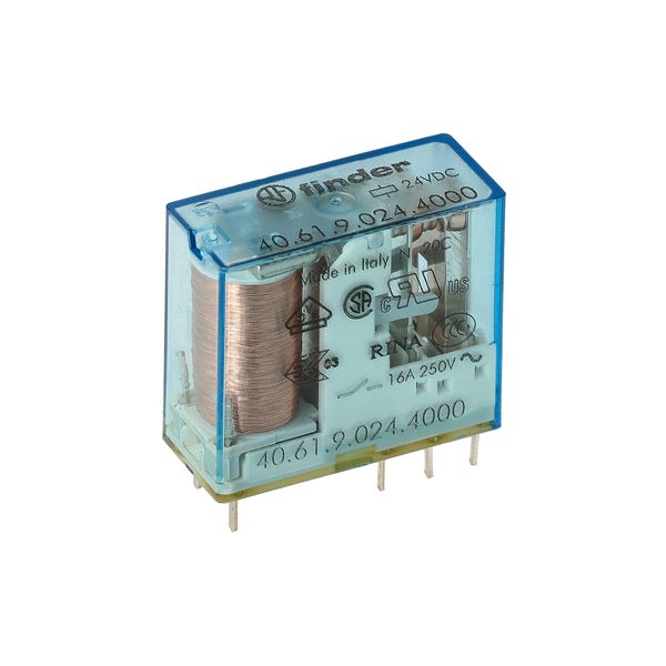 PCB/Plug-in Rel. 5mm.pinning 1NO 16A/24VDC SEN/AgSnO2 (40.61.9.024.4300) image 5
