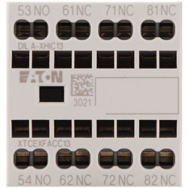 Auxiliary contact module, 4 pole, Ith= 16 A, 1 N/O, 3 NC, Front fixing, Spring-loaded terminals, DILA, DILM7 - DILM38 image 2