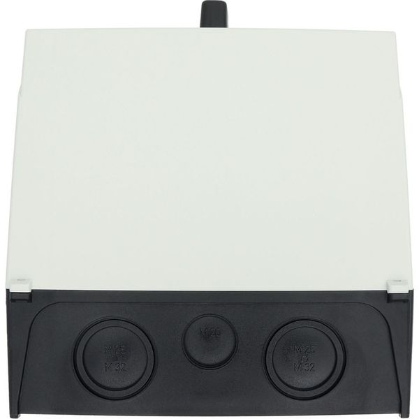 On-Off switch, P3, 100 A, surface mounting, 3 pole, with black thumb grip and front plate image 19