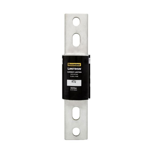 Eaton Bussmann Series KTU Fuse, Current-limiting, Fast Acting Fuse, 600V, 1000A, 200 kAIC at 600 Vac, Class L, Bolted blade end X bolted blade end, Melamine glass tube, Silver-plated end bells, Bolt, 2.5, Inch, Non Indicating image 4