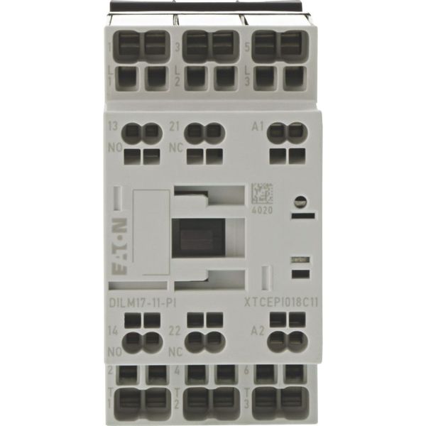 Contactor, 3 pole, 380 V 400 V 8.3 kW, 1 N/O, 1 NC, 110 V 50 Hz, 120 V 60 Hz, AC operation, Push in terminals image 12