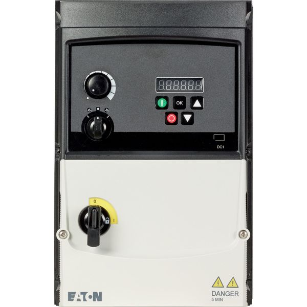 Variable frequency drive, 230 V AC, 1-phase, 15.3 A, 4 kW, IP66/NEMA 4X, Radio interference suppression filter, Brake chopper, 7-digital display assem image 16