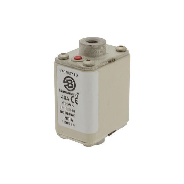 Fuse-link, high speed, 25 A, AC 690 V, size 00, 30 x 48 x 64 mm, aR, IEC, visual indicator image 5