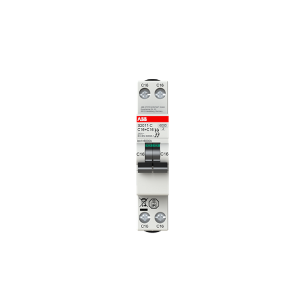 S2011C-C16 Miniature circuit breaker - 2P - C - 16 A image 1