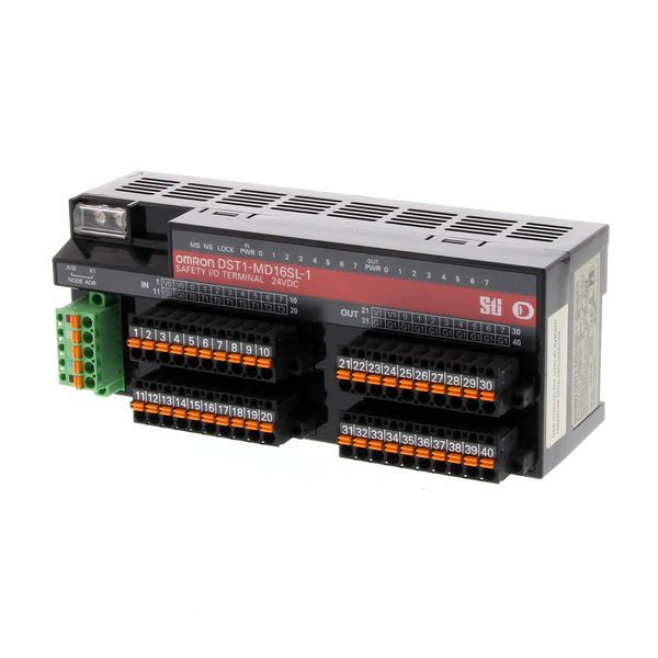 Remote I/O terminal, 8 x PNP inputs, 8 x PNP outputs, 4 x test outputs image 1