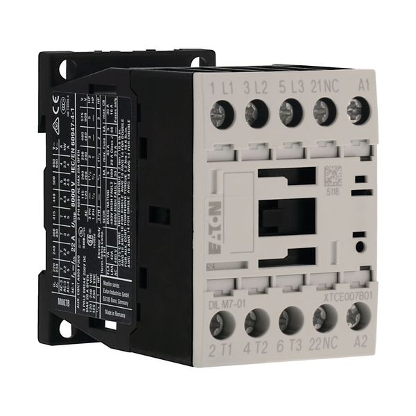 Contactor, 3 pole, 380 V 400 V 3 kW, 1 NC, 240 V 50 Hz, AC operation, Screw terminals image 16