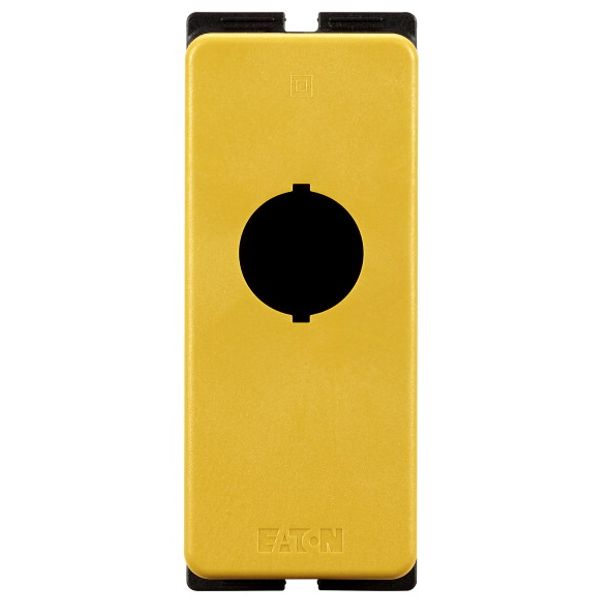 Surface mounting enclosure, flat, 1 mounting location, M22, yellow image 1