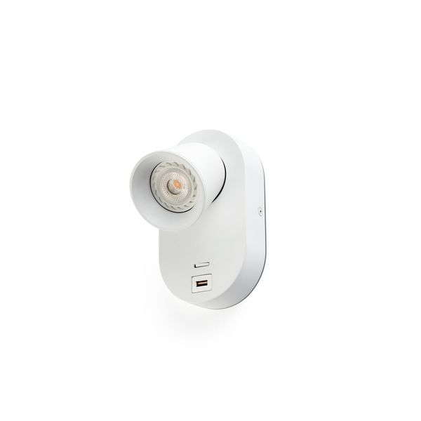 CORB W/LAMP WHITE GU10 + USB image 1