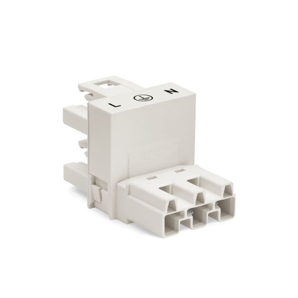 h-distribution connector 3-pole Cod. A white image 1