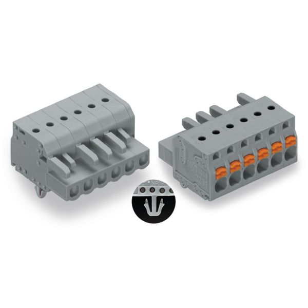 2231-118/008-000 1-conductor female connector; push-button; Push-in CAGE CLAMP® image 2