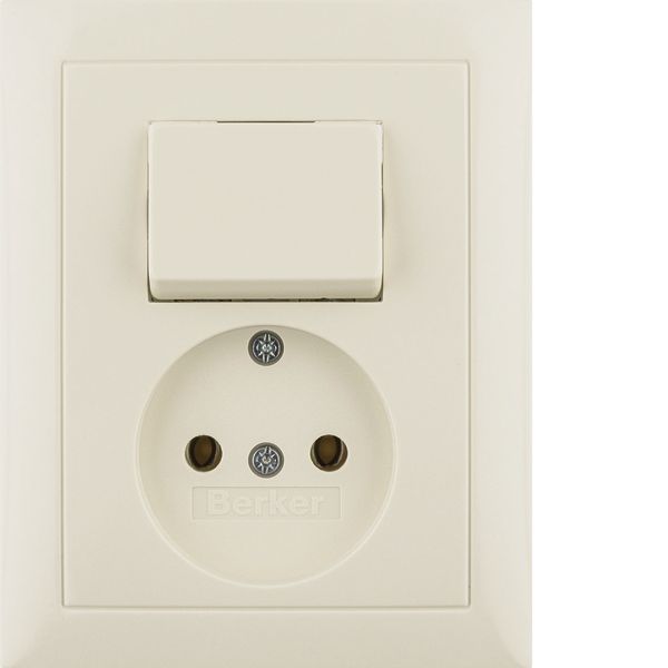 Socket outlet without earthing contact with change-over switch, S.1, w image 1