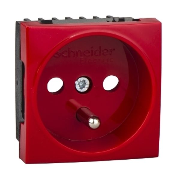 Ultra - socket outlet - single - pin earth - red image 2
