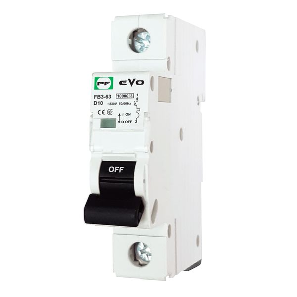 Miniature circuit breaker FB3-63 1P D 10A 10kA EVO image 1