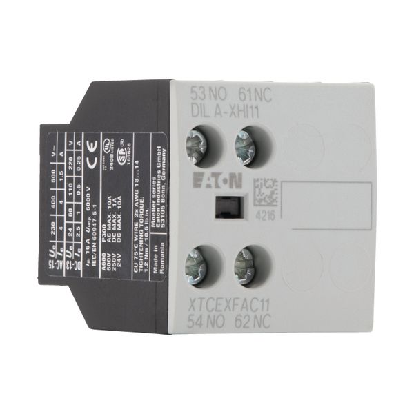 Auxiliary contact module, 2 pole, Ith= 16 A, 1 N/O, 1 NC, Front fixing, Screw terminals, DILA, DILM7 - DILM38 image 11