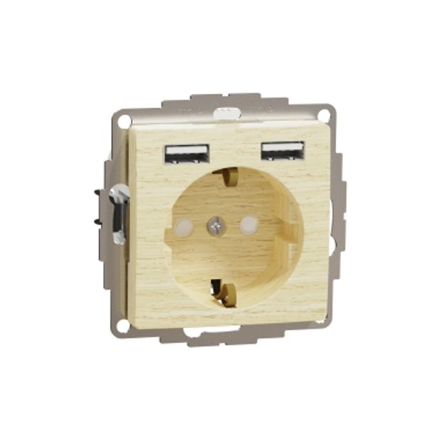 Sedna Design & Elements, SSO Side E + 2x USB A, wood birch image 3