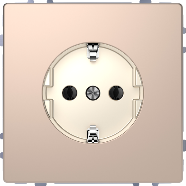 SCHUKO socket-outlet, screwless terminals, champagne metallic, System Design image 4