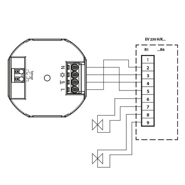 Clock thermostat as room controller, AC 230V, 1 changeover contact, heating 5(2) A, cooling 1(1) A, white backlighting image 3