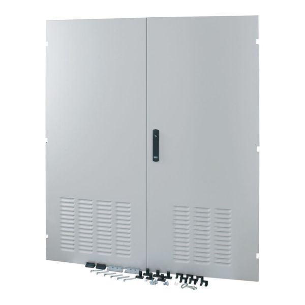 Section door, ventilated IP42, two wings, HxW = 1400 x 1200mm, grey image 3