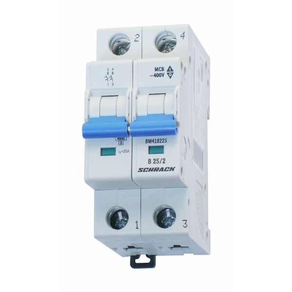 Miniature Circuit Breaker (MCB) B, 6A, 2,-pole, 4.5 kA image 1