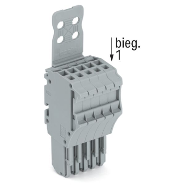 1-conductor female connector Push-in CAGE CLAMP® 1.5 mm² gray image 4