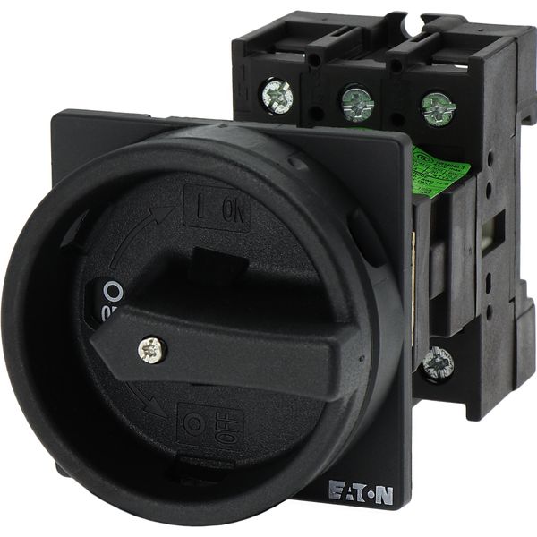 Main switch, P1, 32 A, rear mounting, 3 pole, STOP function, With black rotary handle and locking ring, Lockable in the 0 (Off) position image 10