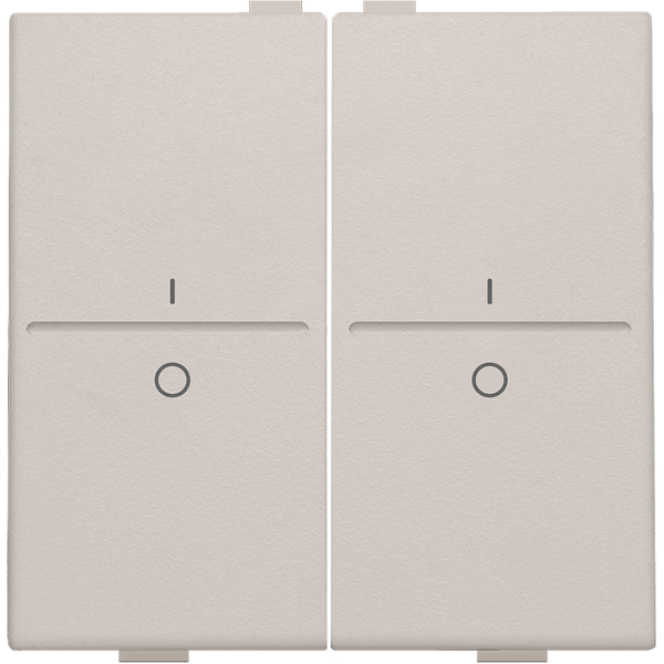 Double key with 'I' and '0' symbols for wireless switch or push button image 3