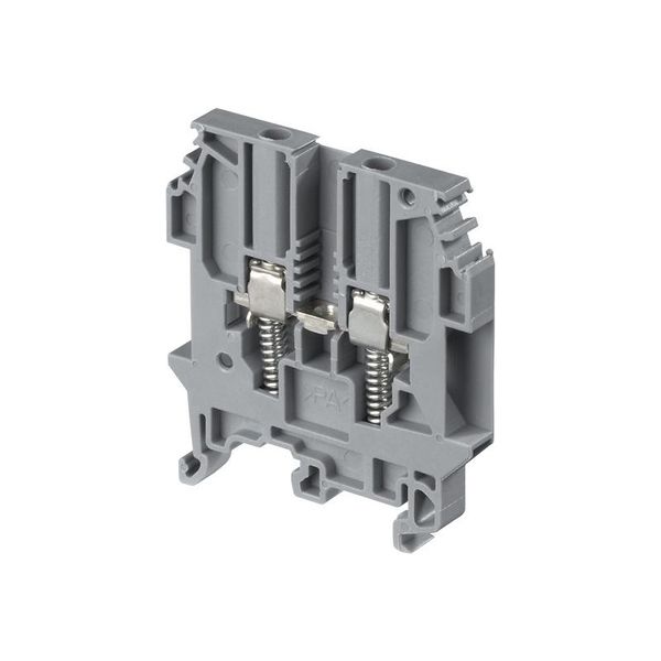 M4/6,N,RS, FEED THROUGH, SPRING LOADED SCREW CLAMP TERMINAL BLOCK, 4MM, 6MM SPACING image 1