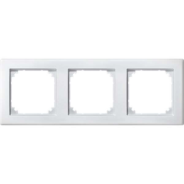 M-SMART frame, 3-gang, polar white image 3