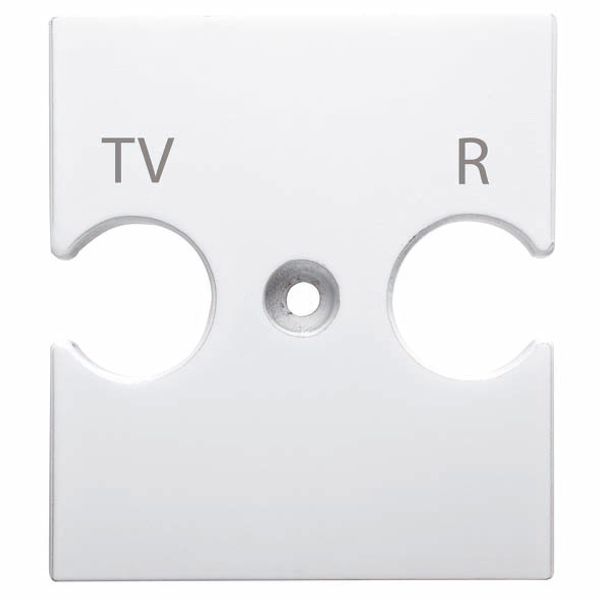 UNIVERSAL SUPPORT - COMBINED SOCKET OUTLET TV-R - GLOSSY WHITE - CHORUSMART image 2