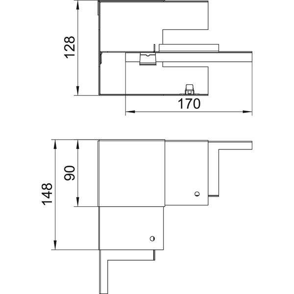 GS-SI90130RW Internal corner simple, symmetrical 90x130x148 image 2