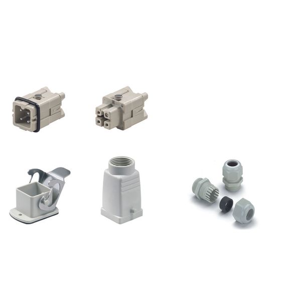 Industrial connectors (set), Series: HA, Screw connection, Size: 1, Nu image 1