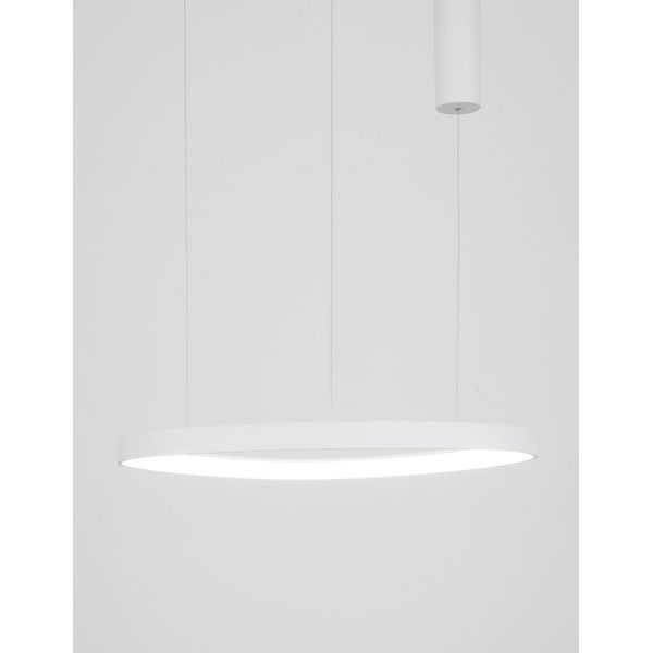 Triac Dimmable Sandy White Aluminium  &Acrylic  LED 47 Watt 230 Volt   3340Lm 3000K IP20  D: 65 H: 150 cm Adjustable Height image 1