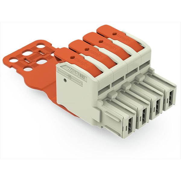 832-1104/344-000 1-conductor female connector; lever; Push-in CAGE CLAMP® image 2