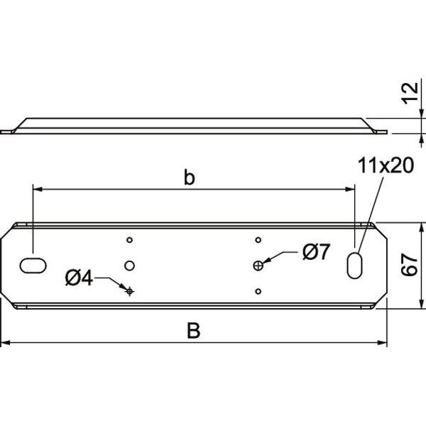 PLM SU 200 FS Support for suspended mounting 300x67x12 image 2