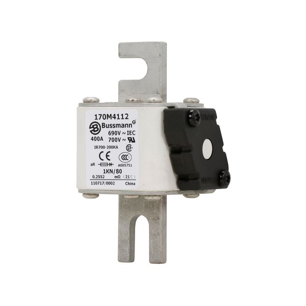 Fuse-link, high speed, 400 A, AC 690 V, DIN 1, 53 x 69 x 108 mm, aR, DIN, IEC, single indicator image 14