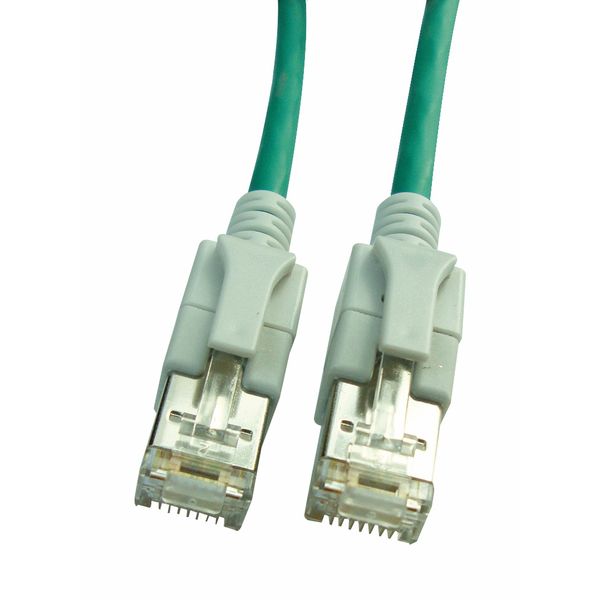 LED Patchcord RJ45 shielded, Cat.6a 10GB, LS0H, green, 3.0m image 1