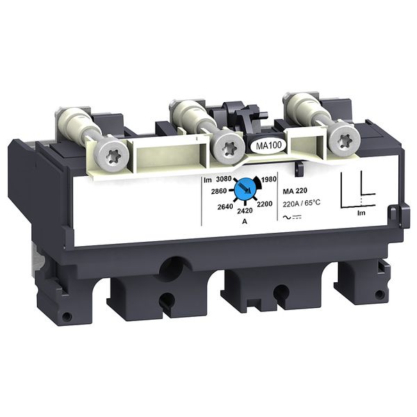 trip unit MA25 for ComPact NSX 100/160 circuit breakers, magnetic, rating 25 A, 3 poles 3d image 1
